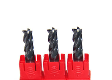 AlTiN or TiSiN Coating Spiral Carbide End Mill Cutter / Black Solid Carbide Milling Cutters
